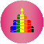 happy birthday coin logo